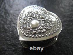 Silver 835 Albert Bodemer Rare Heart Shape Pill Box