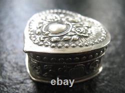 Silver 835 Albert Bodemer Rare Heart Shape Pill Box