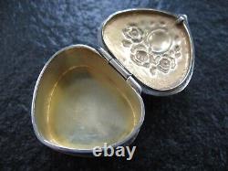 Silver 835 Albert Bodemer Rare Heart Shape Pill Box