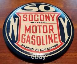 Socony Standard Motor Oil Can Mirror Paperweight RARE 1920s period pre 1931