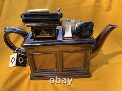 Super RARE Cardew Crime Writer Desk Teapot with Trash Can, Lid and Hang Tag