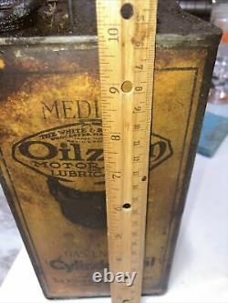 Super Rare Holy Grail Of Collecting antique Oil Cans OILZUM Square oil can