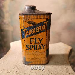 Tanglefoot Fly Spray Full Vintage Advertising Metal Can Grand Rapids Mich Rare