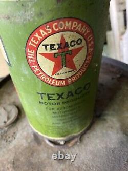 Texaco Antique Oil Can Rare 1920s Great Graphics Great Condition