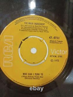 The Main Ingredient who can I turn/plays fool RARE SINGLE record India VG+