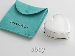 Tiffany & Co RARE Silver Heart Cookie Tin Can Pill Box Container Case