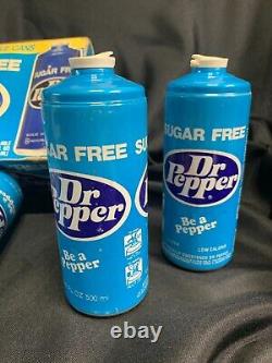 Ultra Rare 8 Pack Test Market Blue Sugar Free Dr. Pepper Cans with Resealable Lid