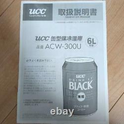 Used Canned coffee Design Mini Heat and Cool storage Japanese UCC Black 6L Rare