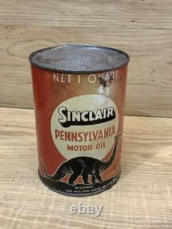 VERY RARE ORIGINAL Sinclair Pennsylvania Motor Oil Can Empty
