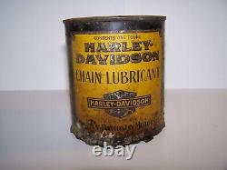 VERY RARE Vintage Harley Davidson Motorcycle Chain Lubricant can Advertising Oil