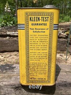 VINTAGE 2 GALLON Tru Test Kleen Test MOTOR OIL TIN CAN Rare
