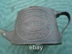 VINTAGE A C WELLS & Co CAST IRON OIL CAN RARE