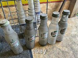 VINTAGE CASTROL ESSO MOTOR OIL BOTTLE PETROL Crate GLASS TIN CAN Barn Find Rare