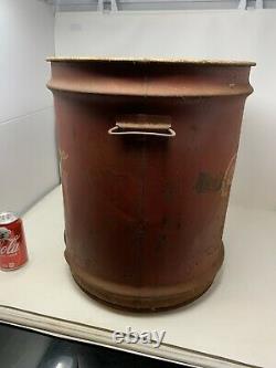 VINTAGE COKE COCA COLA, LARGE WHEELING SYRUP DRUM CAN CANISTER Very Rare