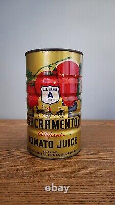 VINTAGE RARE SACRAMENTO TOMATO JUICE CAN Bercut Richards California