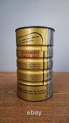 VINTAGE RARE SACRAMENTO TOMATO JUICE CAN Bercut Richards California