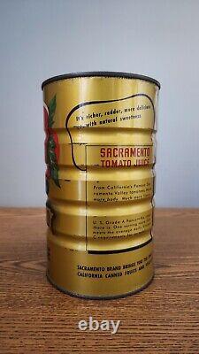 VINTAGE RARE SACRAMENTO TOMATO JUICE CAN Bercut Richards California