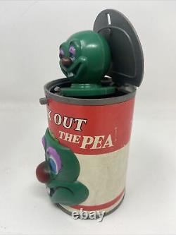 VTG 1960s Marx Toys David Dean Look Out Pop Up Peter The Pea in Can RARE