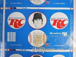VTG Rare RC Royal Crown Cola Soda Aluminum Can Uncut Sheet 35 Baseball Players