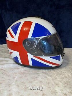 V Can Helmet V190 2012 Rare Union Jack M 57-58 1450 + 50g Bms Gb Uk Flag Visor
