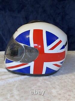 V Can Helmet V190 2012 Rare Union Jack M 57-58 1450 + 50g Bms Gb Uk Flag Visor