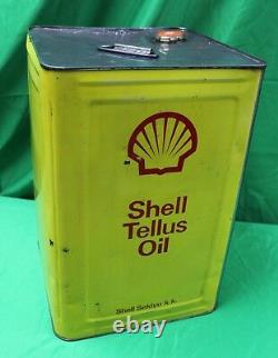 Very Rare Japanese Shell Tellus Oil Gas Can 4.75 Gal 18L Sign / Advertisement