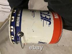 Very Rare Jetstream Motor Oil Can Airplane Graphic Texas Jet Gas Sign TX