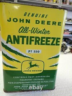 Very Rare John Deere Four Legged Anti Freeze Coolant Can PT550 Oil JD One Gallon