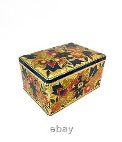 Very Rare Large Original Avantgarde Art Deco Bauhaus Antique Tin Box 1930