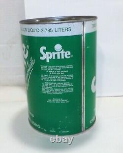 Very Rare Vintage 1970's Sprite Cola Soda Metal 1 Gallon Can Coca-cola