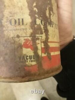 Very Rare Vintage Old Mobil Oil Can