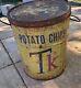 Very Rare Vintage Potato Chip Can T. K. Foods. Orlando Florida