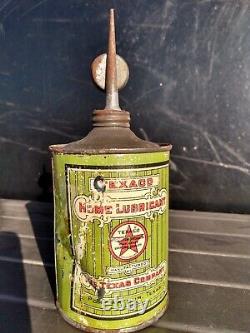 Vintage 1920's Texaco Home Lubricant Oiler Can Very Rare GreenTexas Gas & Oil
