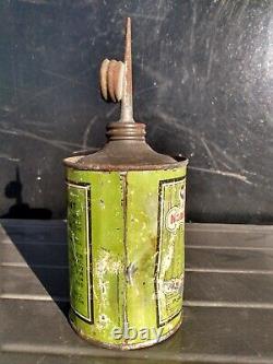 Vintage 1920's Texaco Home Lubricant Oiler Can Very Rare GreenTexas Gas & Oil