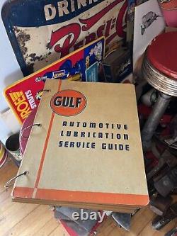 Vintage 1938 Rare Old Gulf Gas Oil Automotive Lubrication Service Guide USA