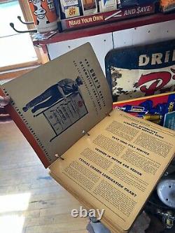 Vintage 1938 Rare Old Gulf Gas Oil Automotive Lubrication Service Guide USA