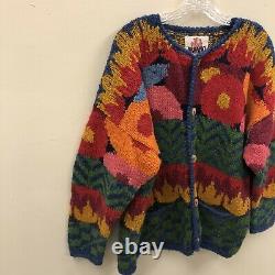 Vintage AMANO Rare Rainbow Chunky Knit Sweater Can Be O/S See Measurements