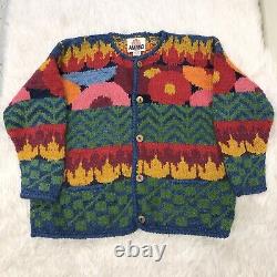 Vintage AMANO Rare Rainbow Chunky Knit Sweater Can Be O/S See Measurements