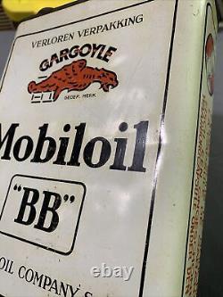 Vintage Antique Original RARE Early Service Gargoyle Mobiloil BB Vacuum Oil Can