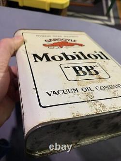 Vintage Antique Original RARE Early Service Gargoyle Mobiloil BB Vacuum Oil Can