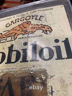 Vintage Antique RARE Original Mobiloil Vacuum Gargoyle AF Slim Italian Oil Can