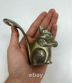 Vintage Beautiful Iron Squirrel Can Opener Beer Rare