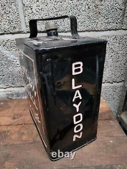 Vintage Blaydon Benzol Mixture 2 Gallon Petrol Can Automobilia Collectable Rare