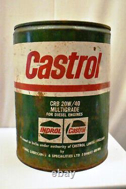 Vintage Castrol Motor Oil Can 20 Ltr Tin Drum Garagenalia Petrolnalia Empty Rare
