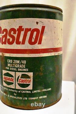 Vintage Castrol Motor Oil Can 20 Ltr Tin Drum Garagenalia Petrolnalia Empty Rare