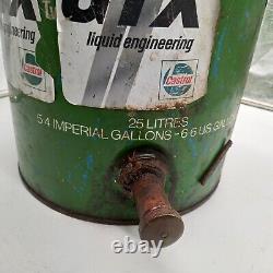 Vintage Castrol Motor Oil Can 25 Ltr Tin Drum Garagenalia Petrolnalia Empty Rare