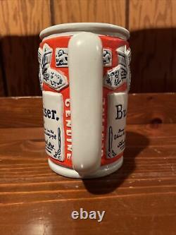 Vintage Ceramarte Budweiser Beer Can Stein CS18 Rare