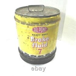 Vintage Dupont Heavy Duty Brake Fluid 5 Gallon Can Empty Rare Used Original