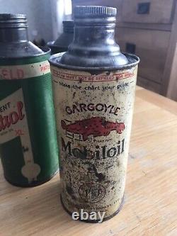 Vintage Gargoyle Mobiloil Oil Can Tin Rare Scarce