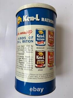 Vintage Ken-L Ration Dog Food Can, oversized Container Bank (Rare) MCM, Pop Art